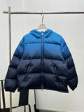 Gucci Jacquard Gradient Hooded Down Jacket