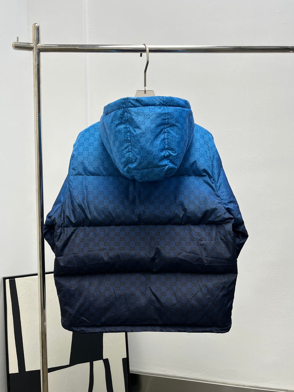 Gucci Jacquard Gradient Hooded Down Jacket