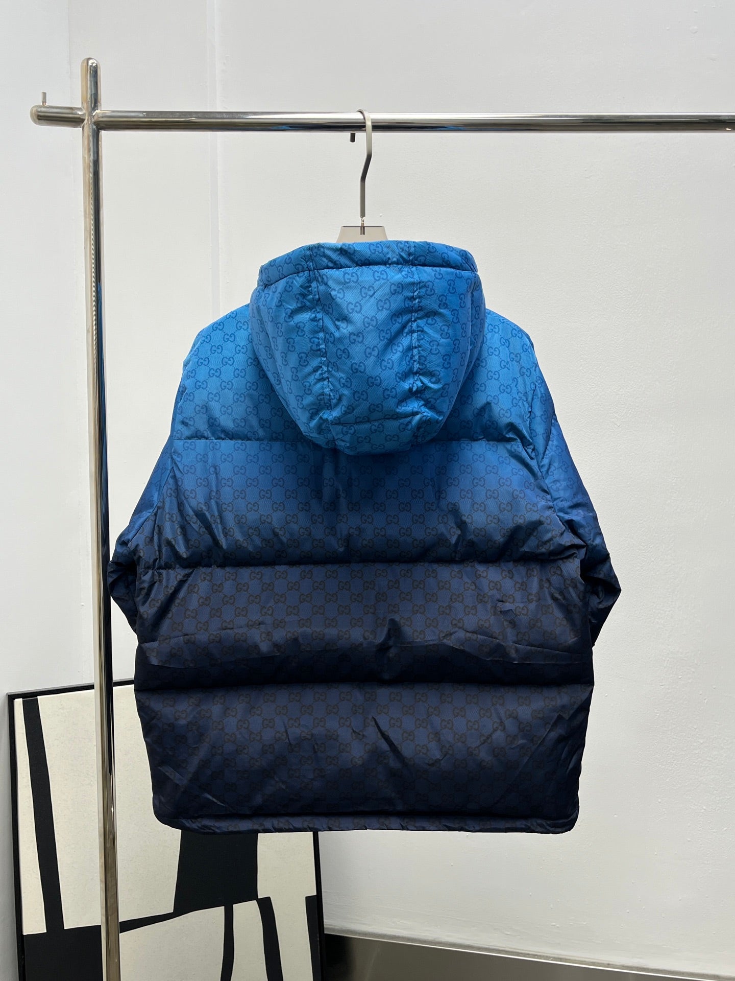 Gucci Jacquard Gradient Hooded Down Jacket