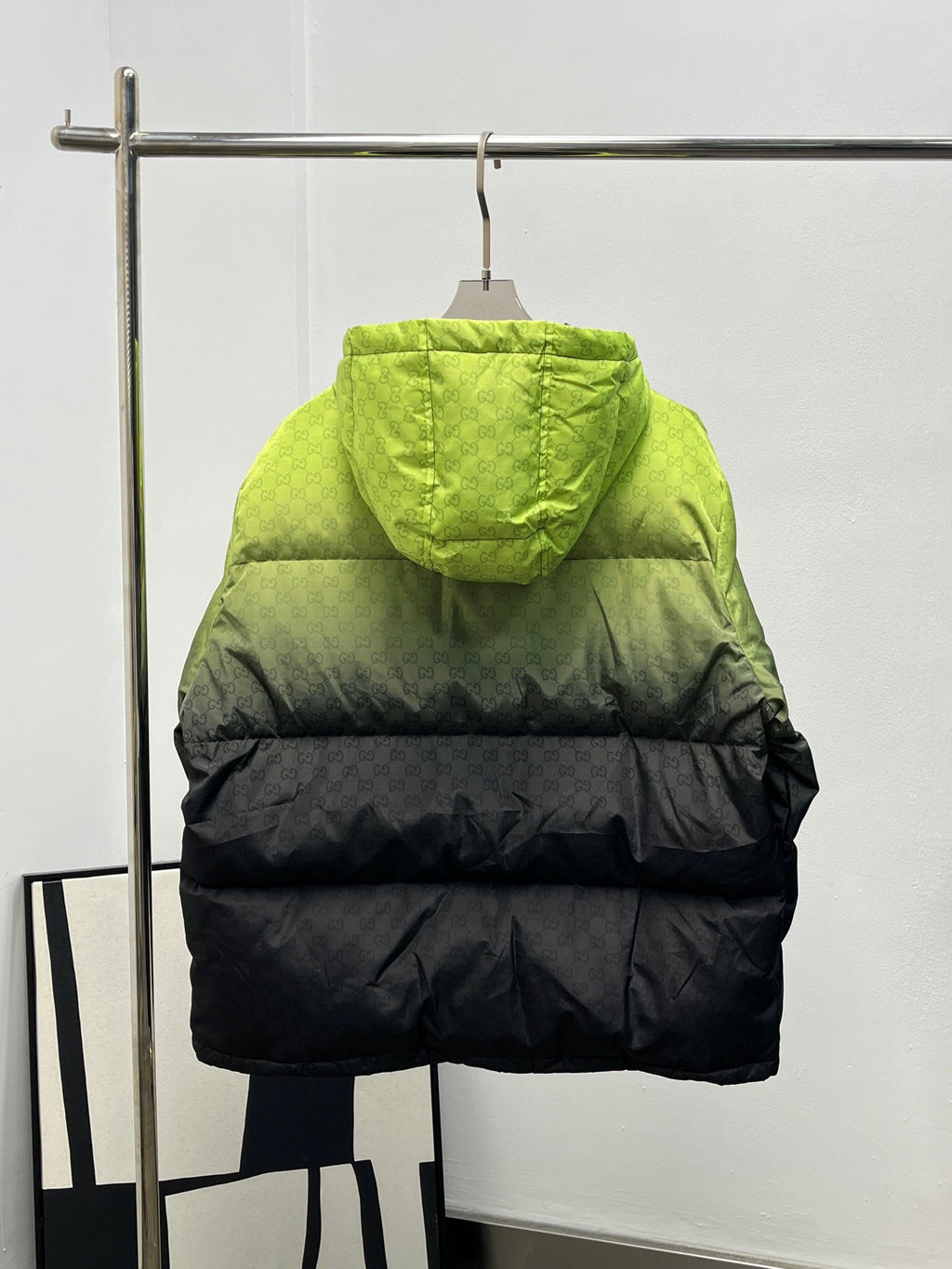 Gucci Jacquard Gradient Hooded Down Jacket