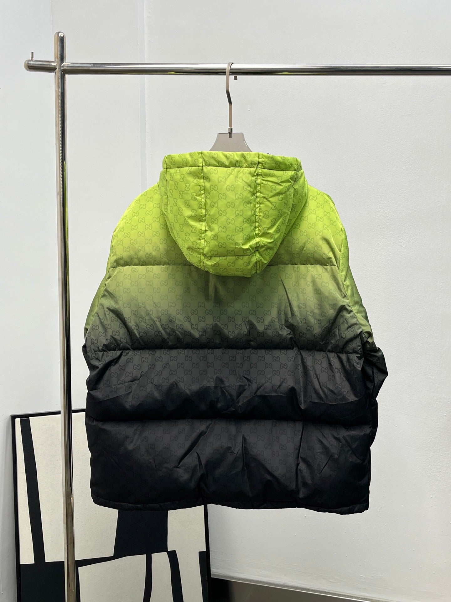 Gucci Jacquard Gradient Hooded Down Jacket
