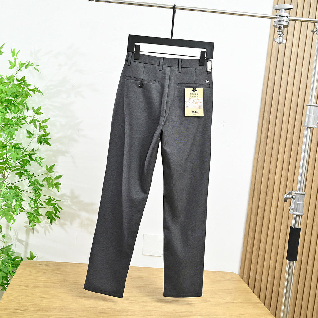 Zegna Men's Tailored Wool Blend Business Trousers – 2025FW