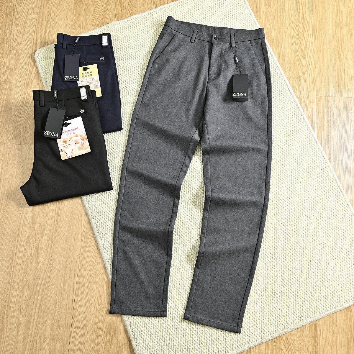 Zegna Men's Tailored Wool Blend Business Trousers – 2025FW