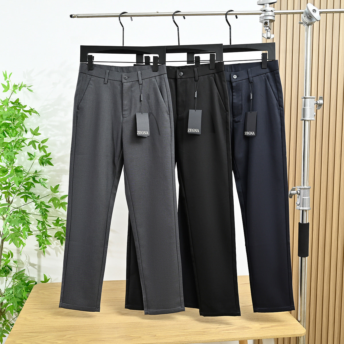 Zegna Men's Tailored Wool Blend Business Trousers – 2025FW