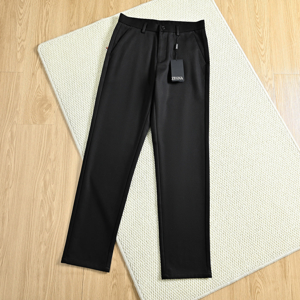 Zegna Men's Tailored Wool Blend Business Trousers – 2025FW