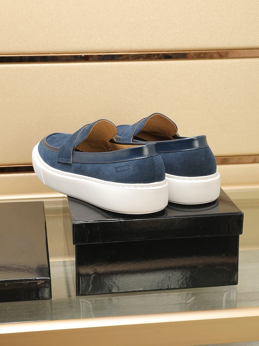 Boss Men's Luxury Leather Slip-On Loafers