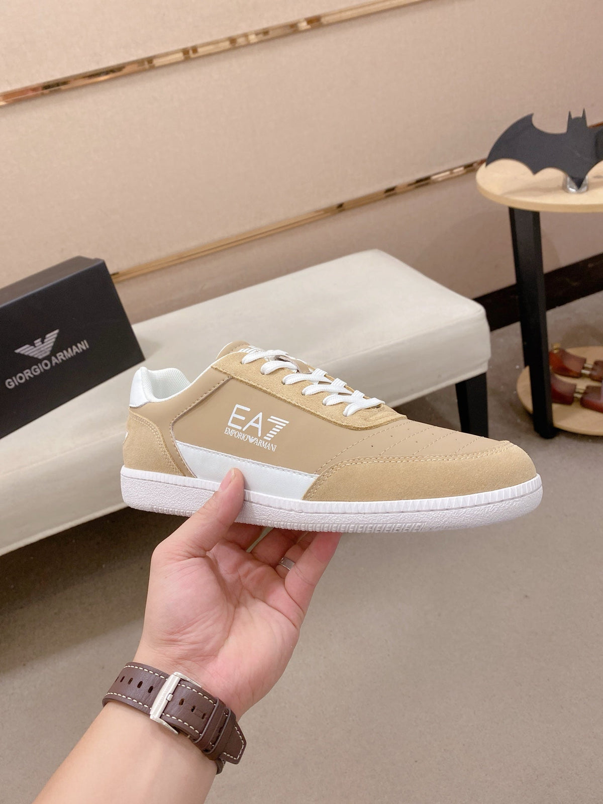 Armani Italian Leather Luxury Sneakers – New Collection