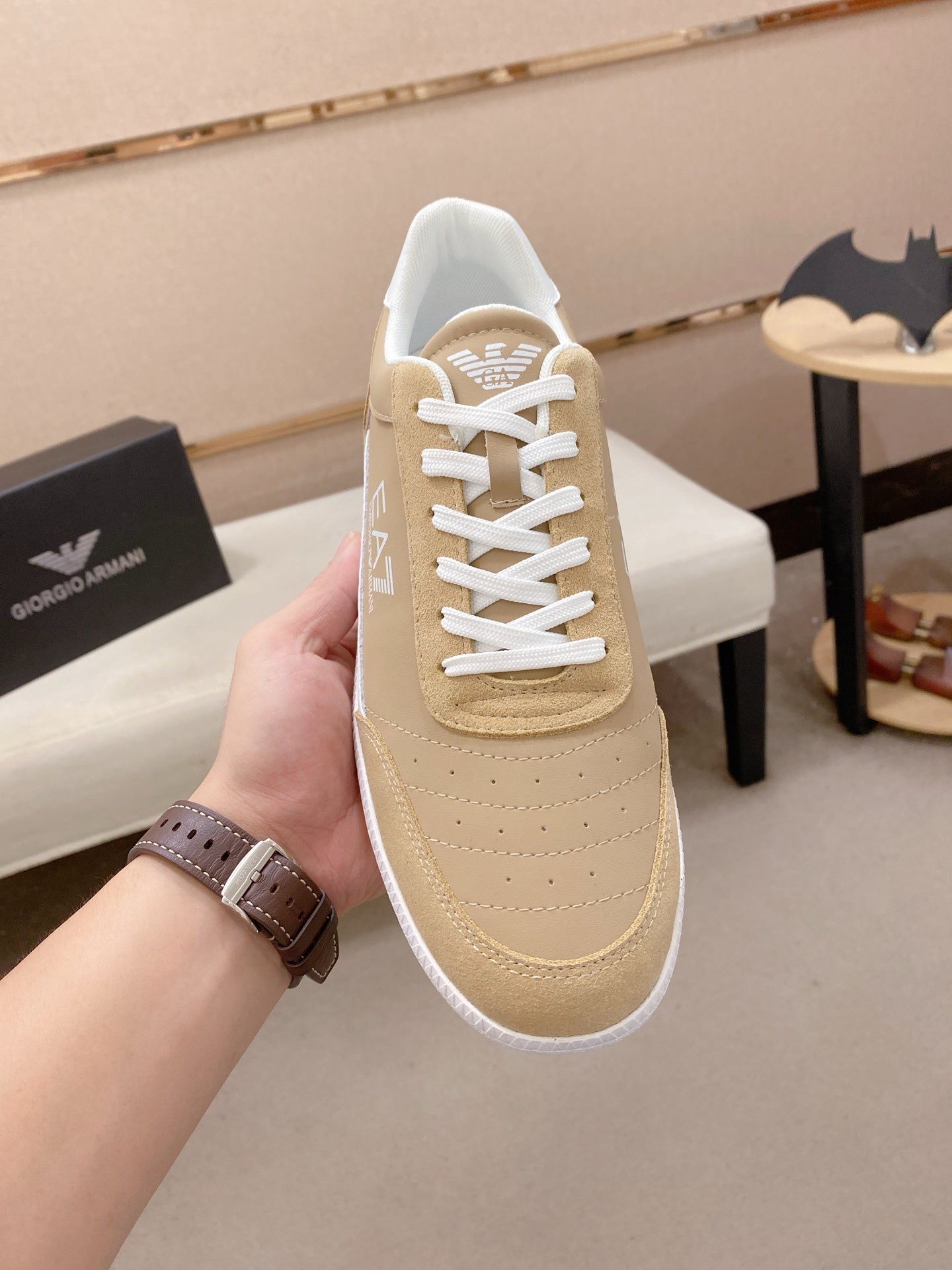 Armani Italian Leather Luxury Sneakers – New Collection