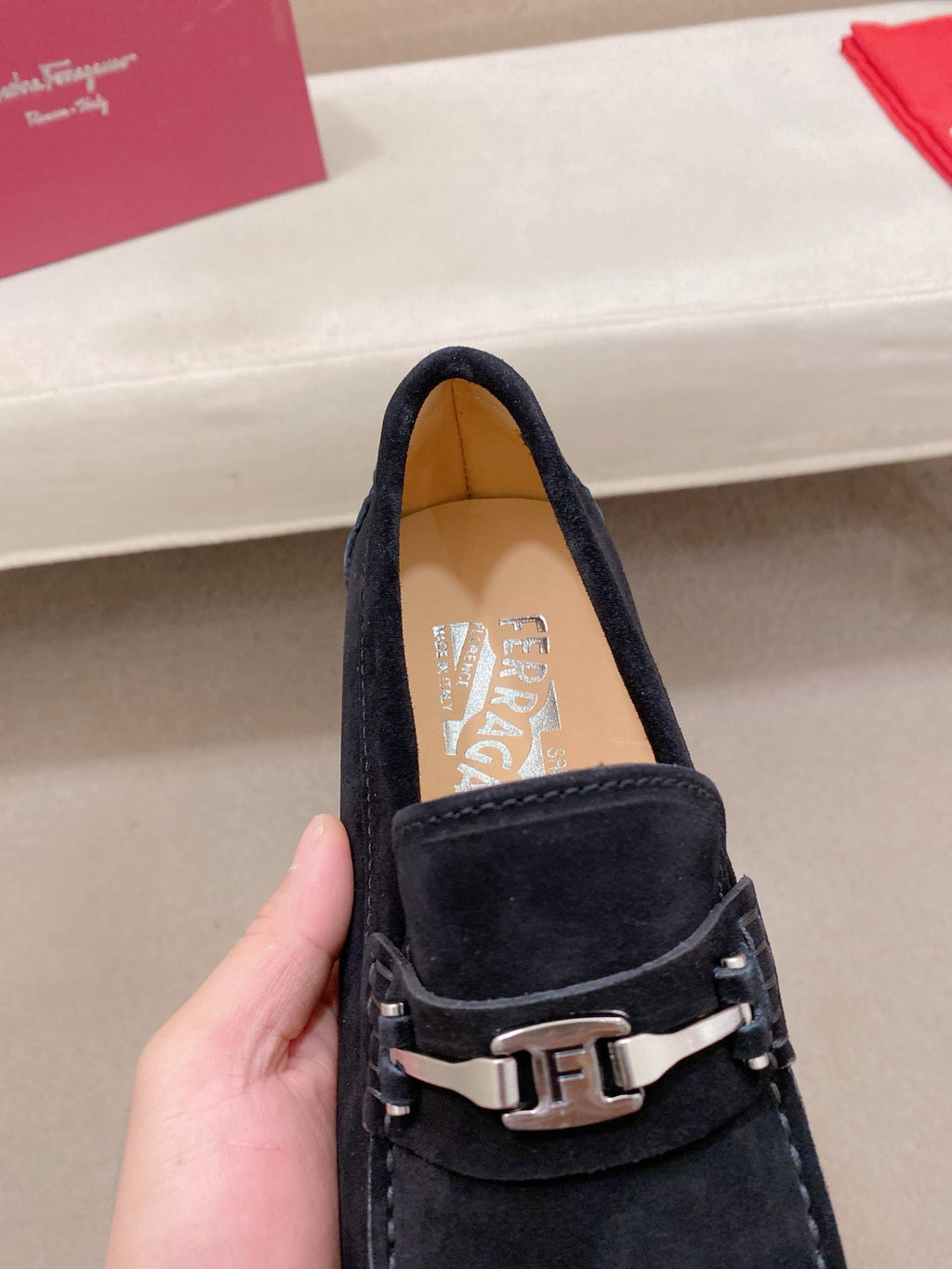 Ferragamo Men's Suede Driving Shoes