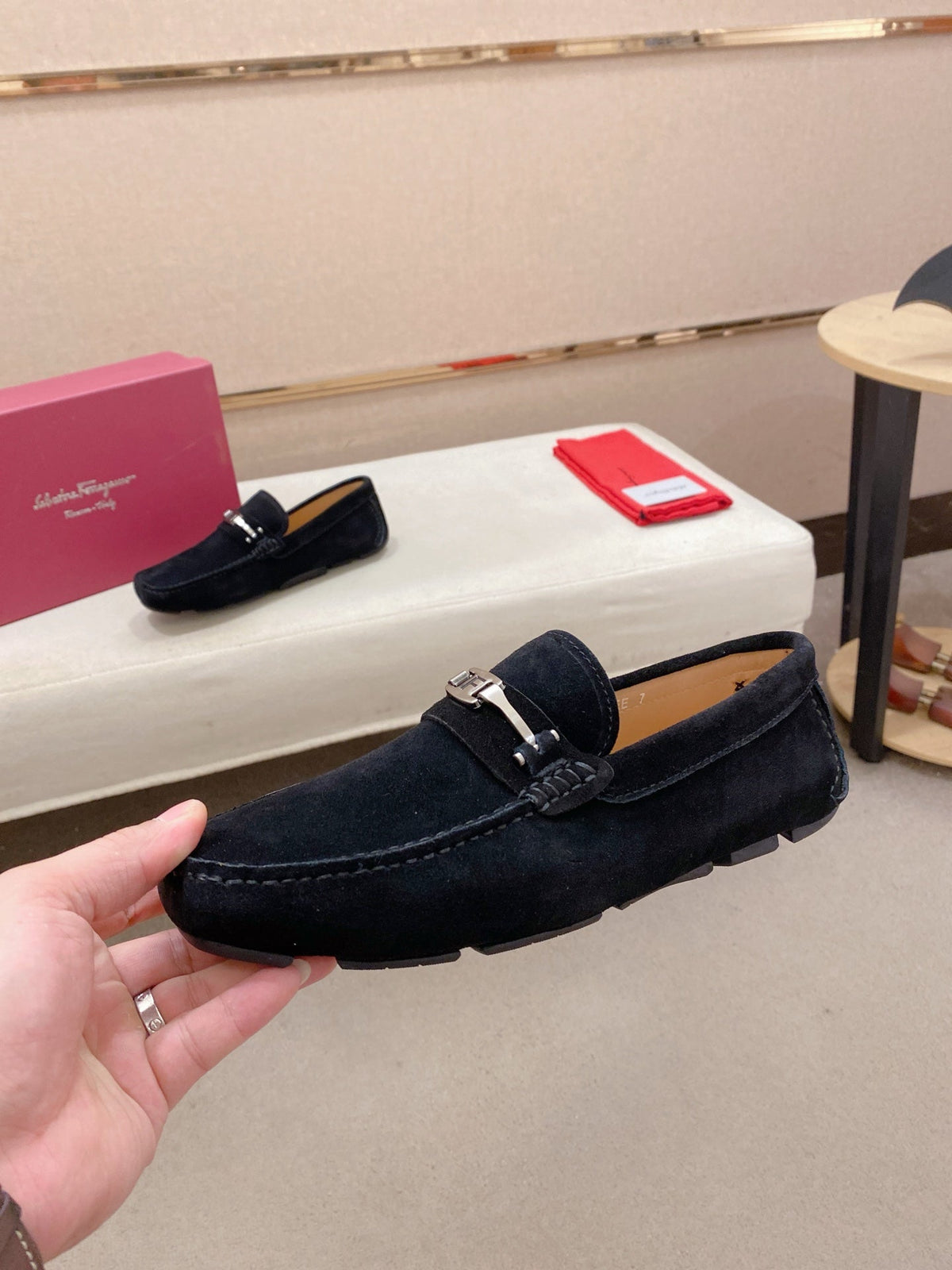 Ferragamo Men's Suede Driving Shoes
