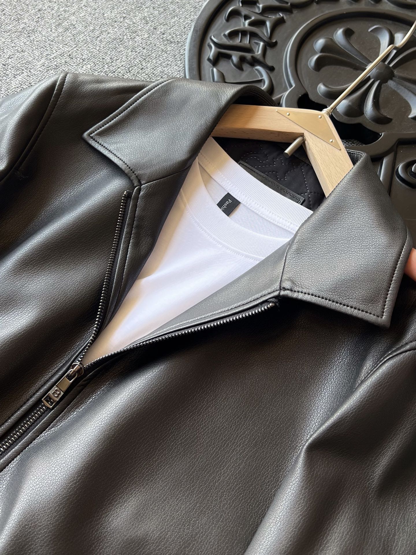 Zegna Padded Sheepskin Collared Leather Jacket