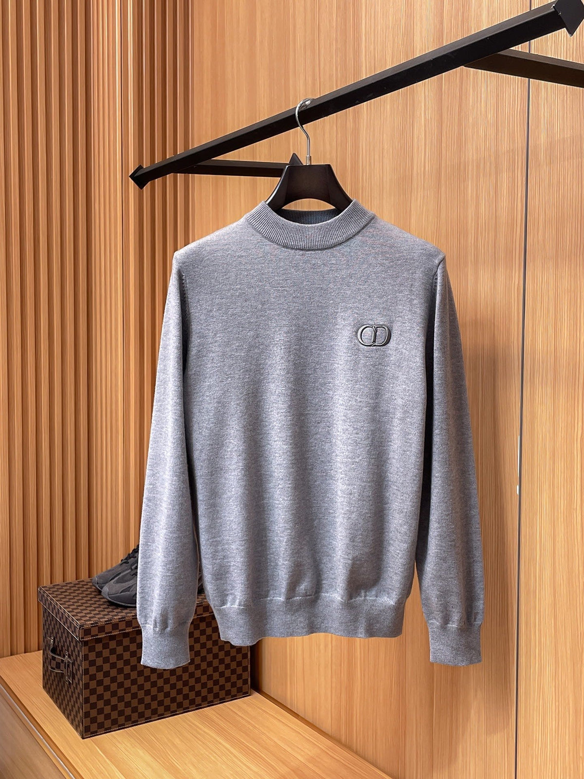 Dior Merino Wool Blend Half-Zip Sweater