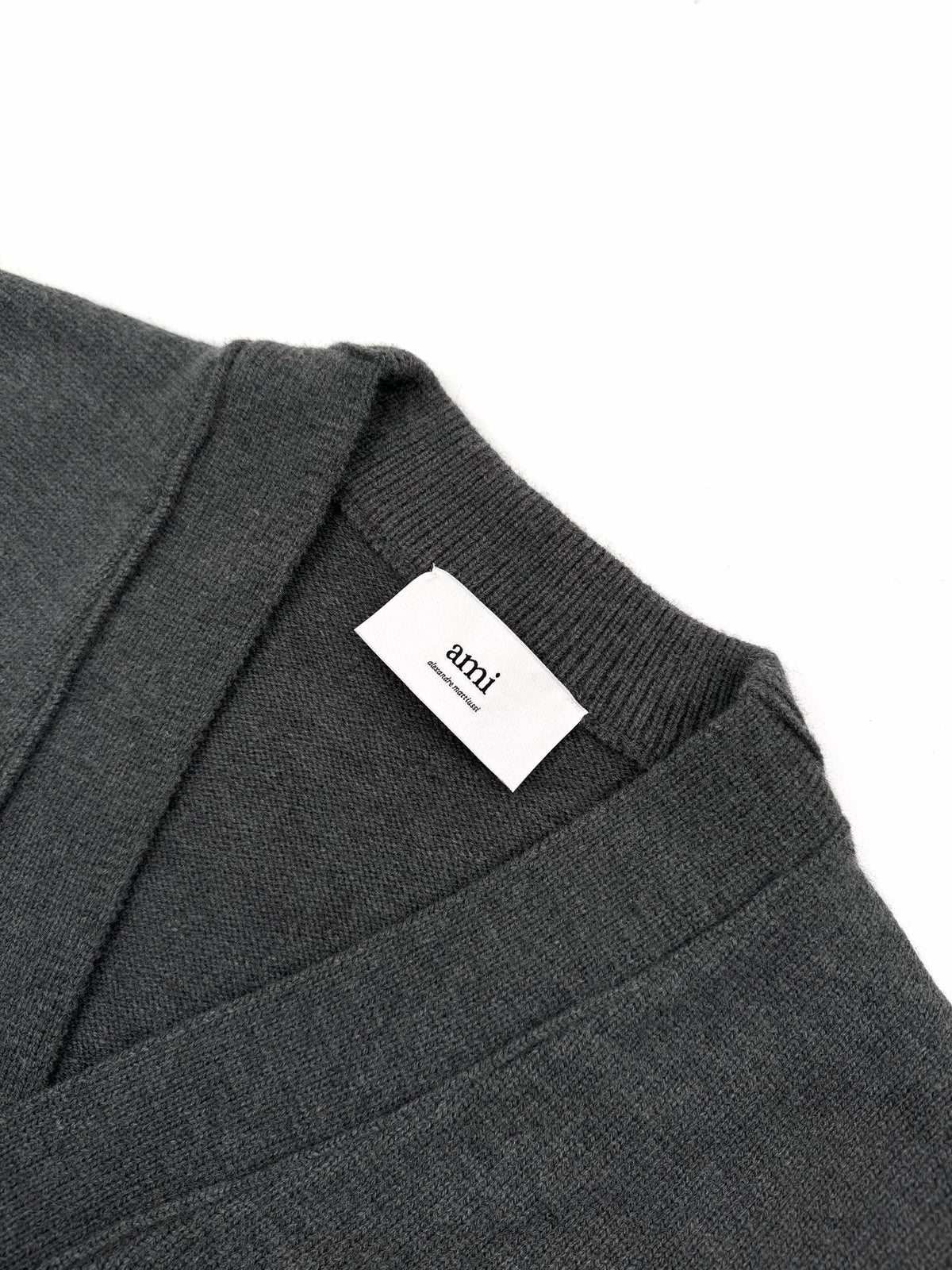 Ami Paris Heart Jacquard Merino Cardigan