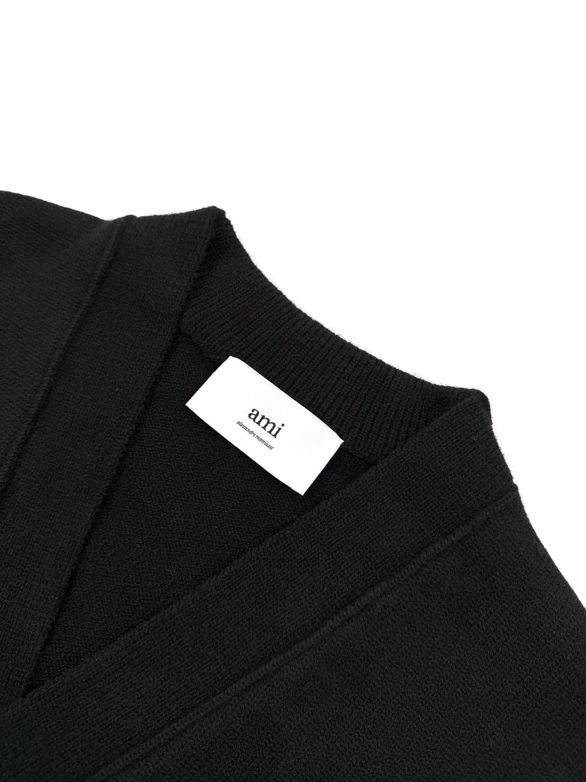 Ami Paris Heart Jacquard Merino Cardigan