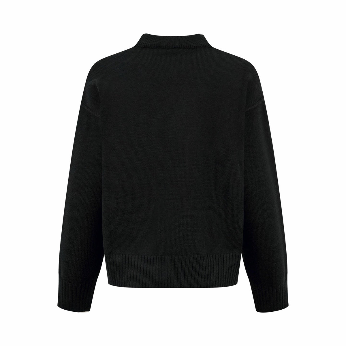 Ami Paris Heart Jacquard Merino Cardigan