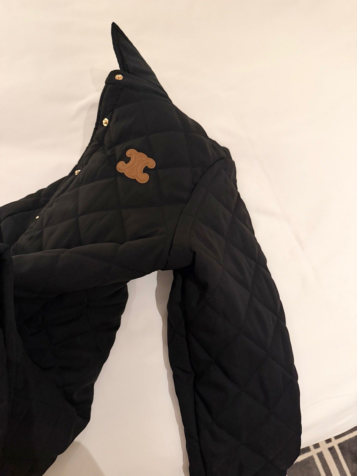 Celine Triomphe Custom Metal Button Puffer Jacket