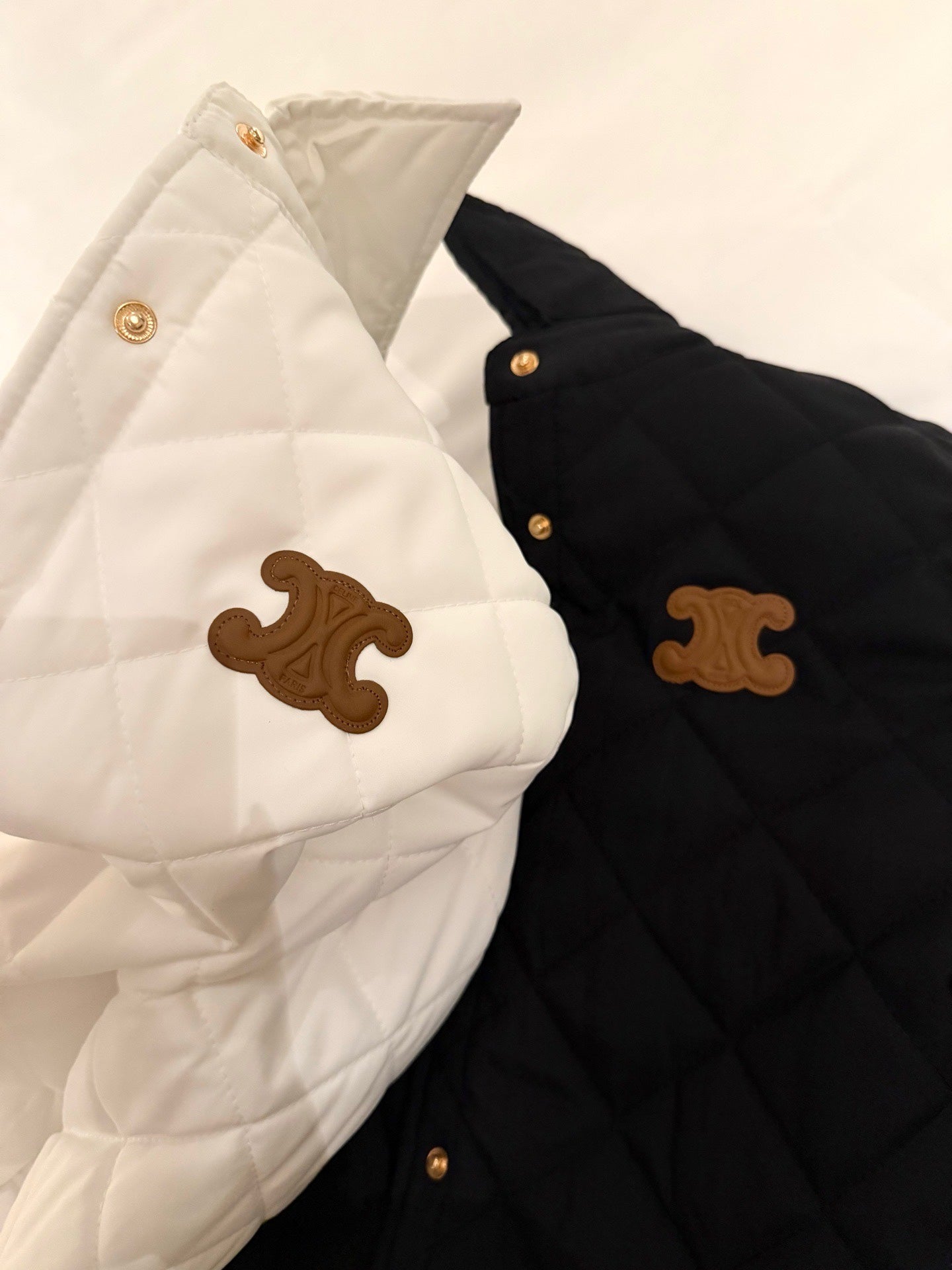 Celine Triomphe Custom Metal Button Puffer Jacket