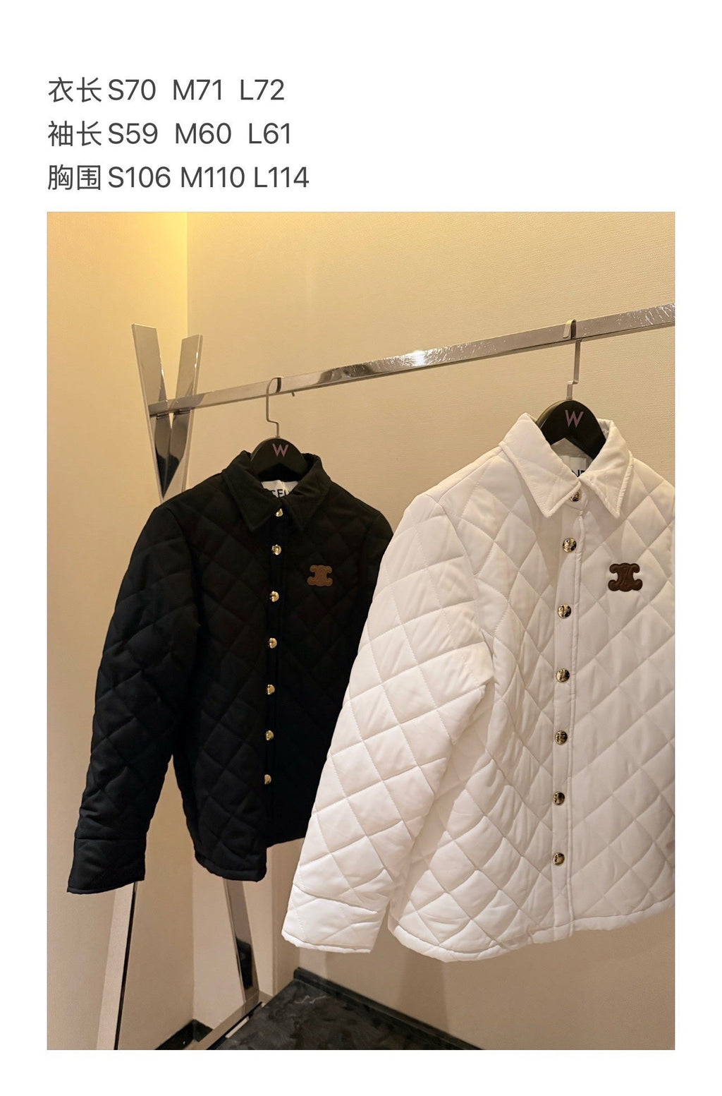 Celine Triomphe Custom Metal Button Puffer Jacket