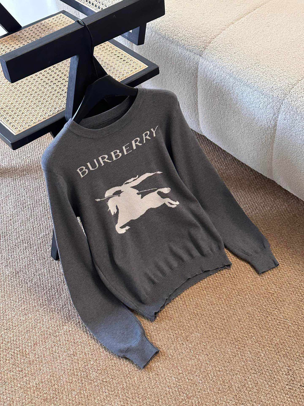 Burberry Equestrian Knight Jacquard Crewneck Sweater