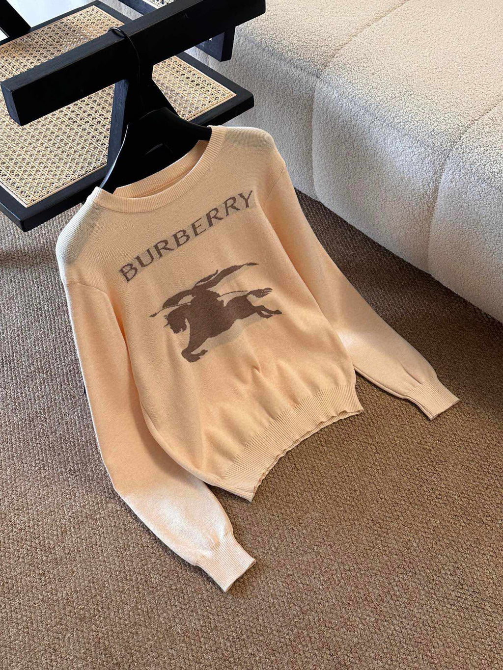 Burberry Equestrian Knight Jacquard Crewneck Sweater