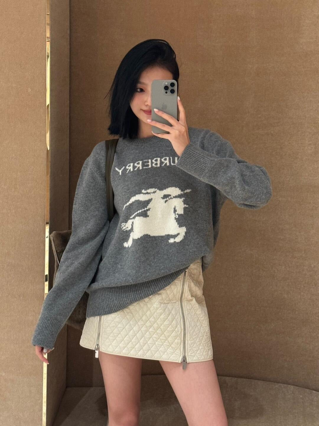 Burberry Equestrian Knight Jacquard Crewneck Sweater