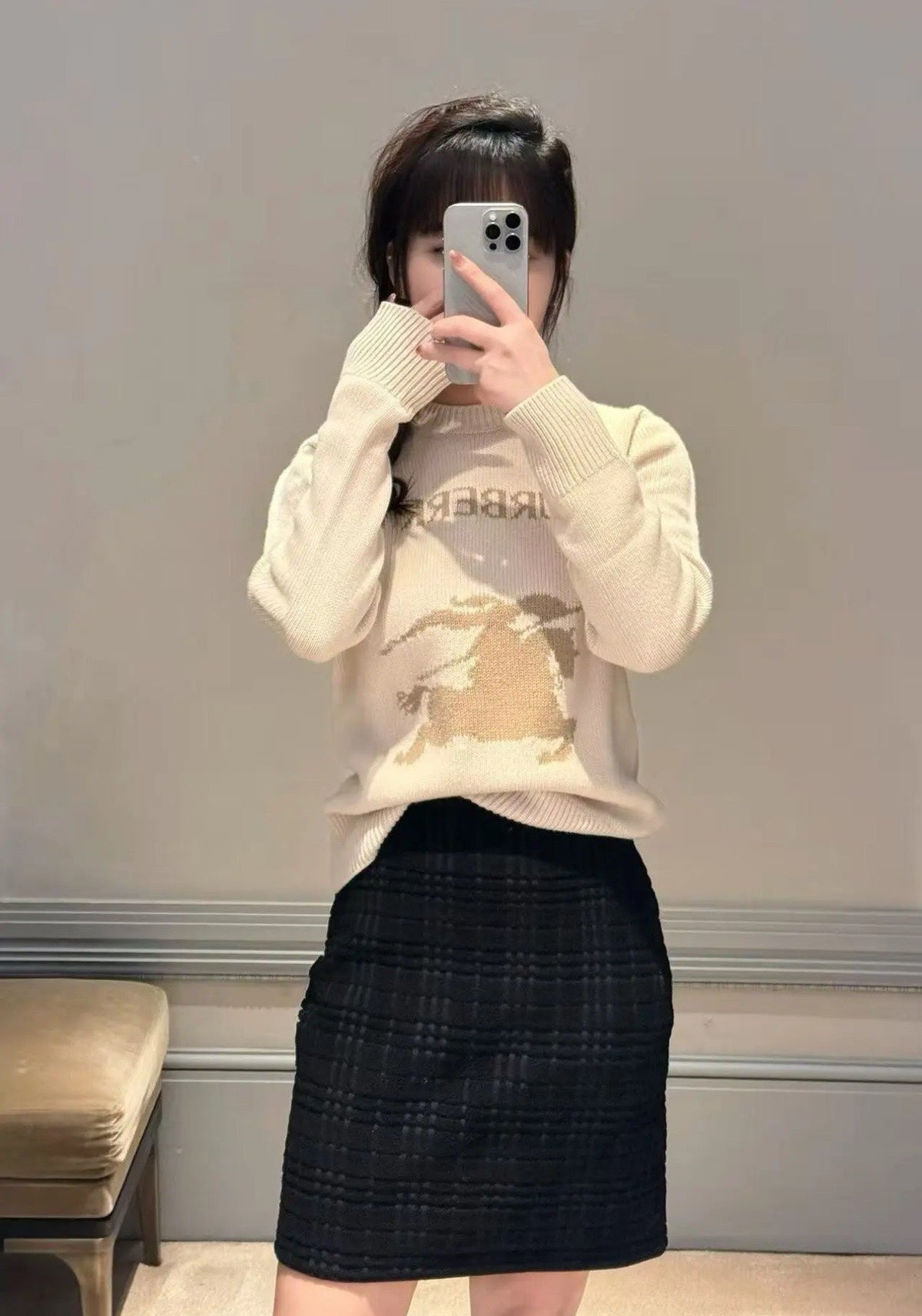 Burberry Equestrian Knight Jacquard Crewneck Sweater