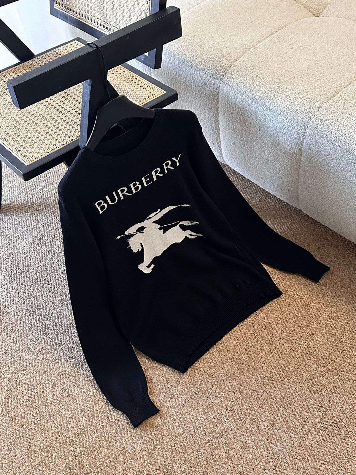 Burberry Equestrian Knight Jacquard Crewneck Sweater