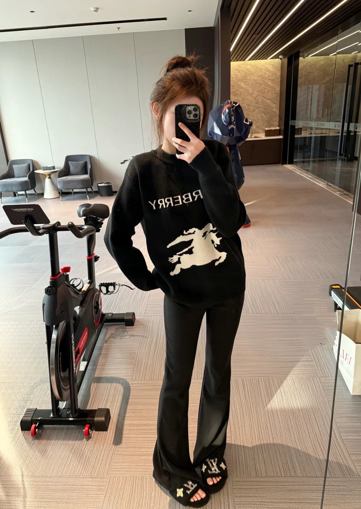 Burberry Equestrian Knight Jacquard Crewneck Sweater