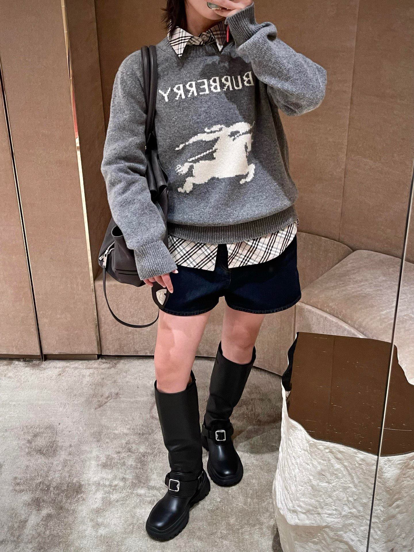 Burberry Equestrian Knight Jacquard Crewneck Sweater