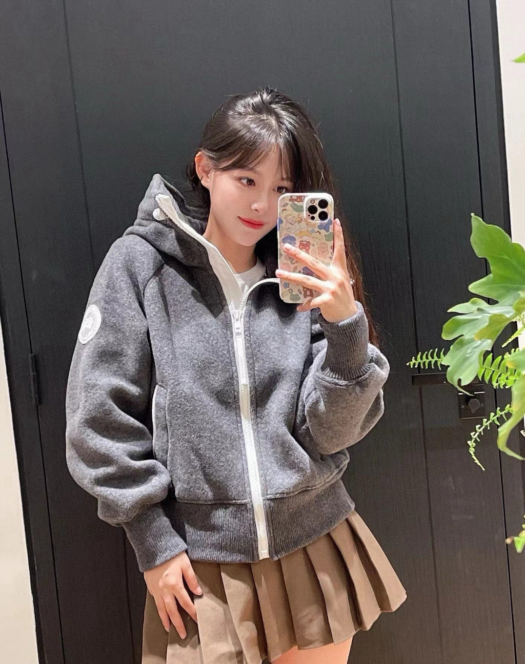 Canada Goose Custom Embroidered Woolen Hooded Jacket