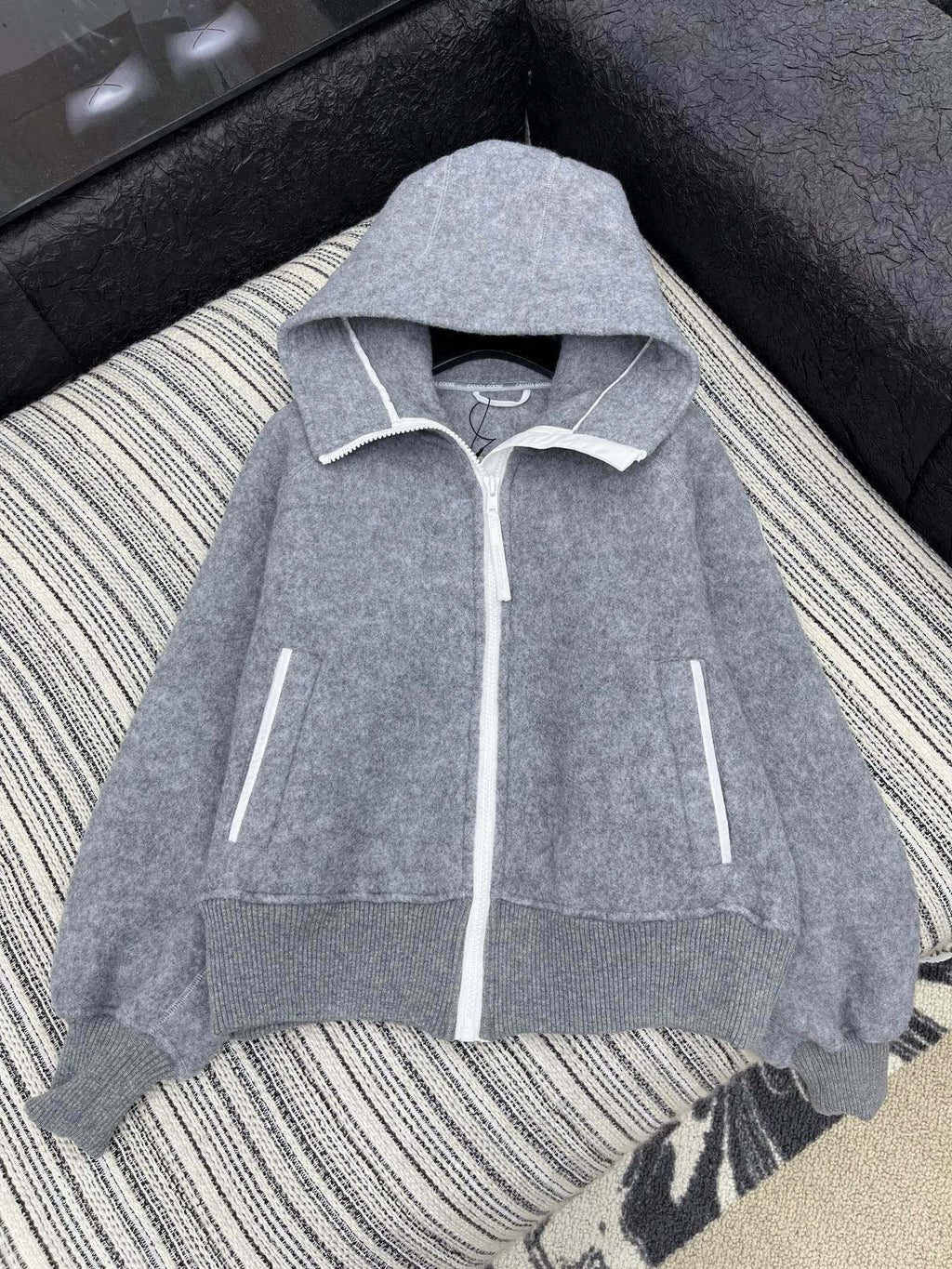 Canada Goose Custom Embroidered Woolen Hooded Jacket