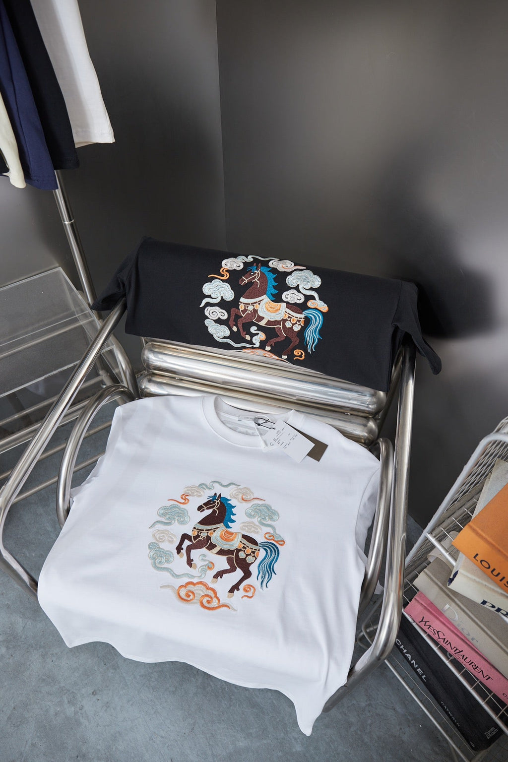 Dior Cloud Warhorse Logo Embroidered T-Shirt – Early Spring Year of the Horse Limited Edition – 26SS