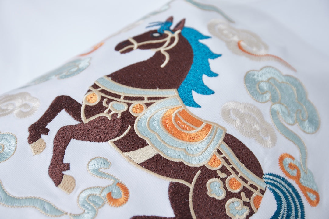 Dior Cloud Warhorse Logo Embroidered T-Shirt – Early Spring Year of the Horse Limited Edition – 26SS