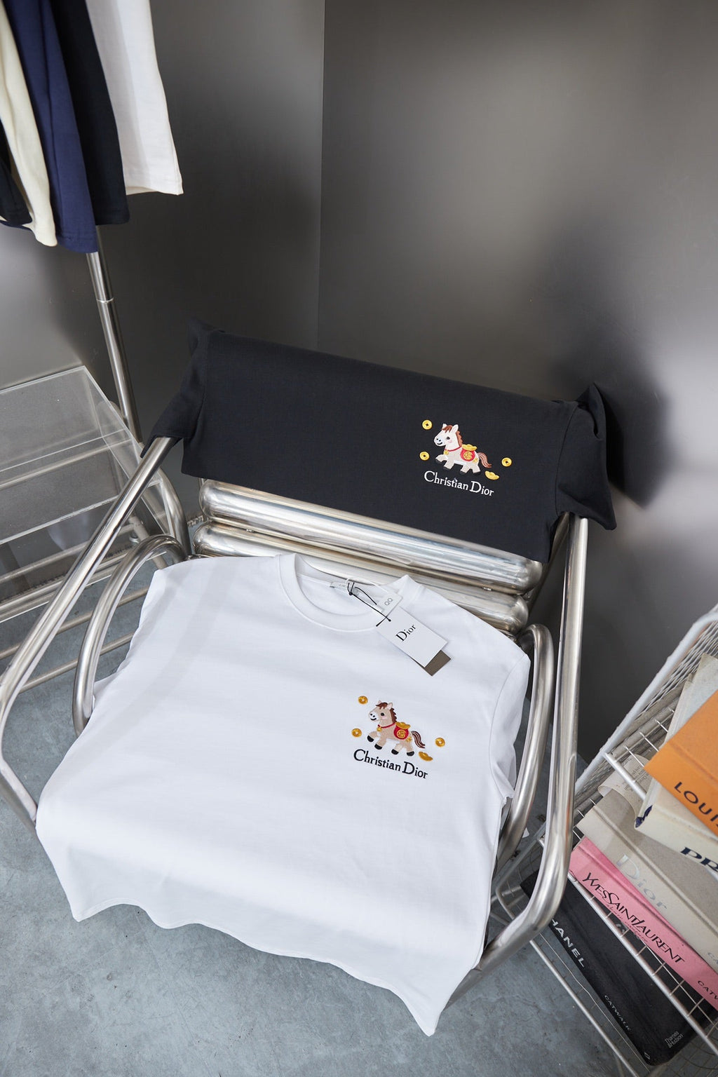 Dior Year of the Horse Pony Logo Embroidered T-Shirt – 26SS Early Spring Collection