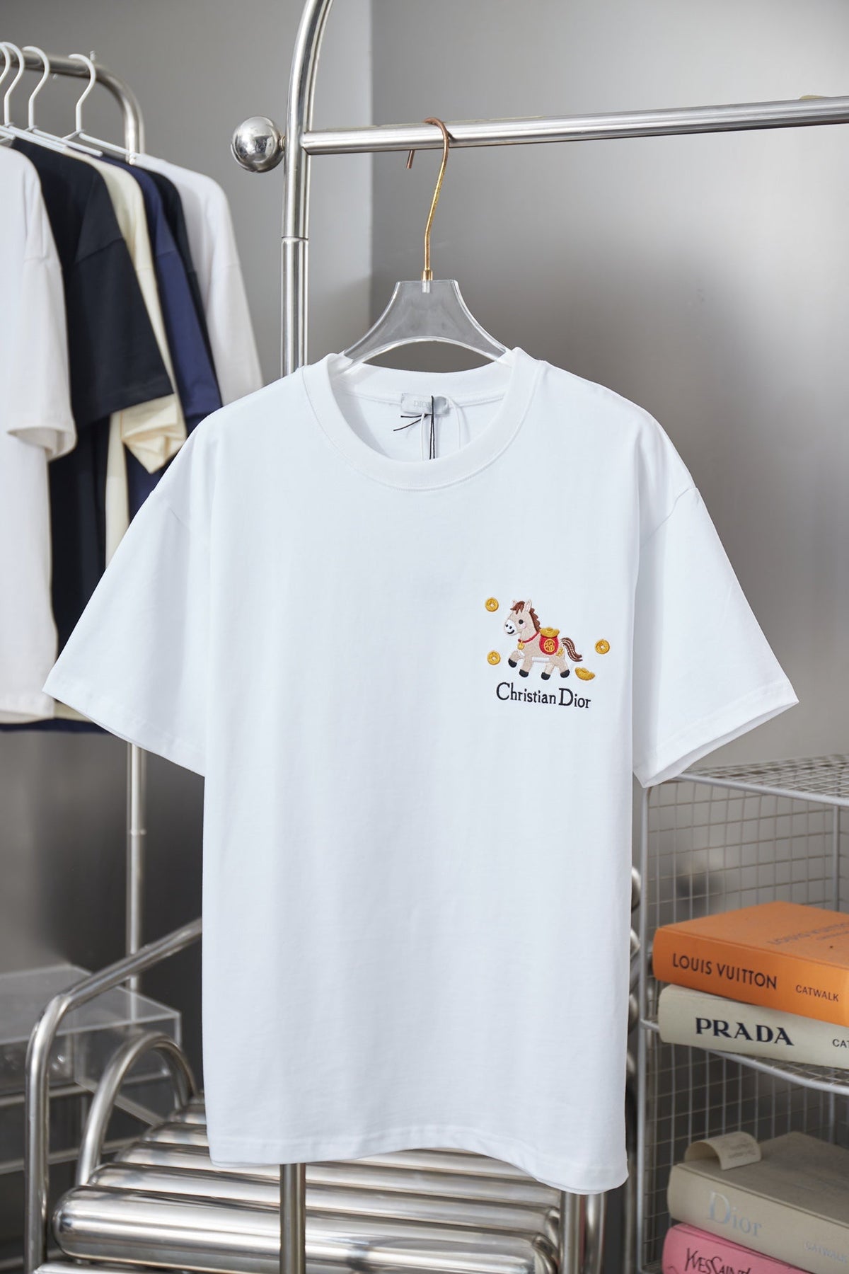 Dior Year of the Horse Pony Logo Embroidered T-Shirt – 26SS Early Spring Collection
