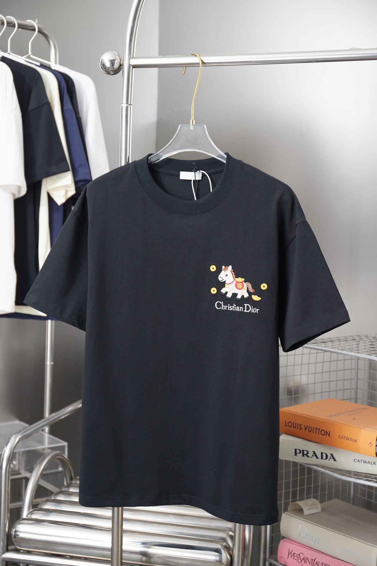 Dior Year of the Horse Pony Logo Embroidered T-Shirt – 26SS Early Spring Collection