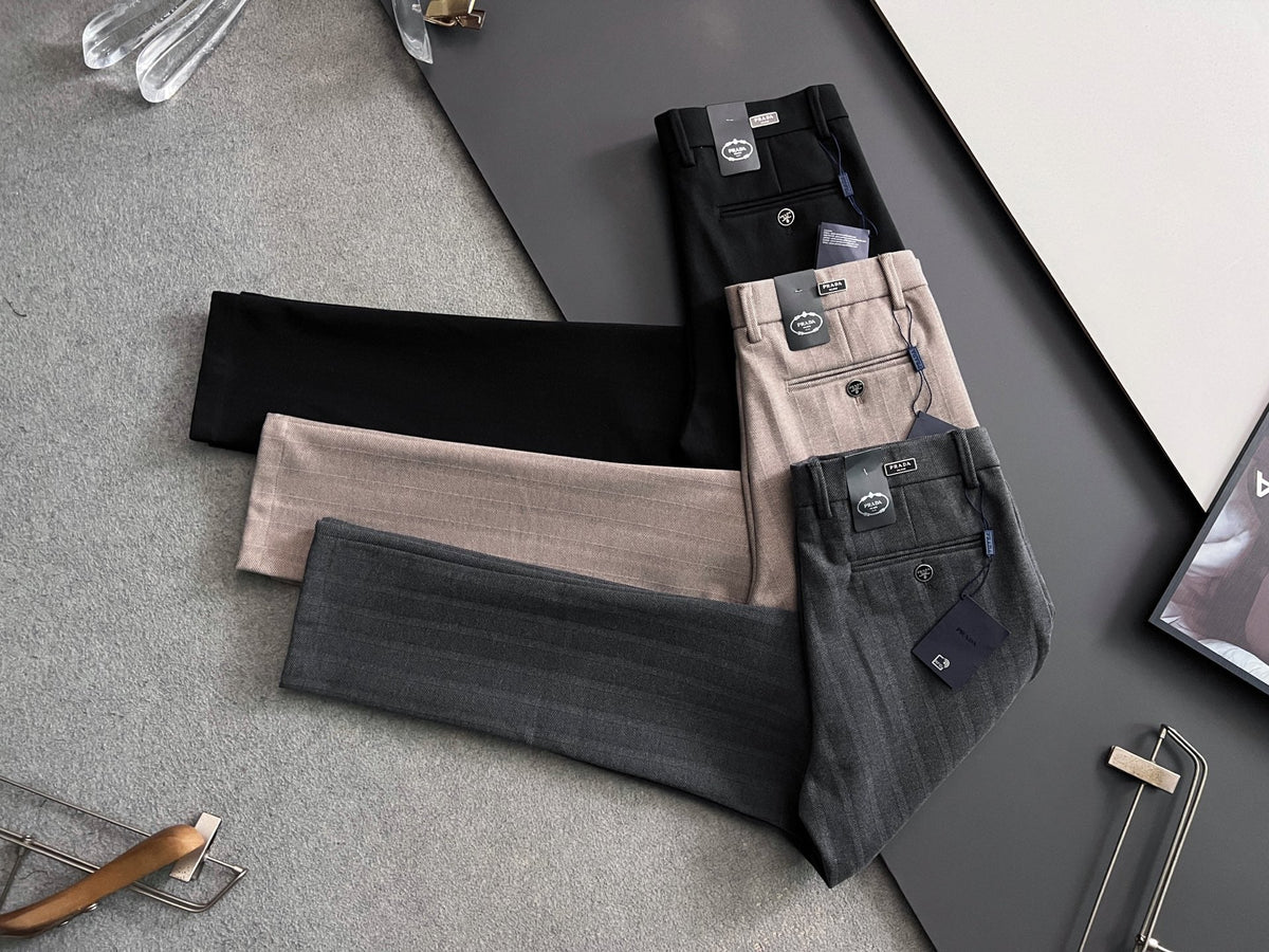 Prada Men's Cashmere Casual Trousers – 2025 Collection
