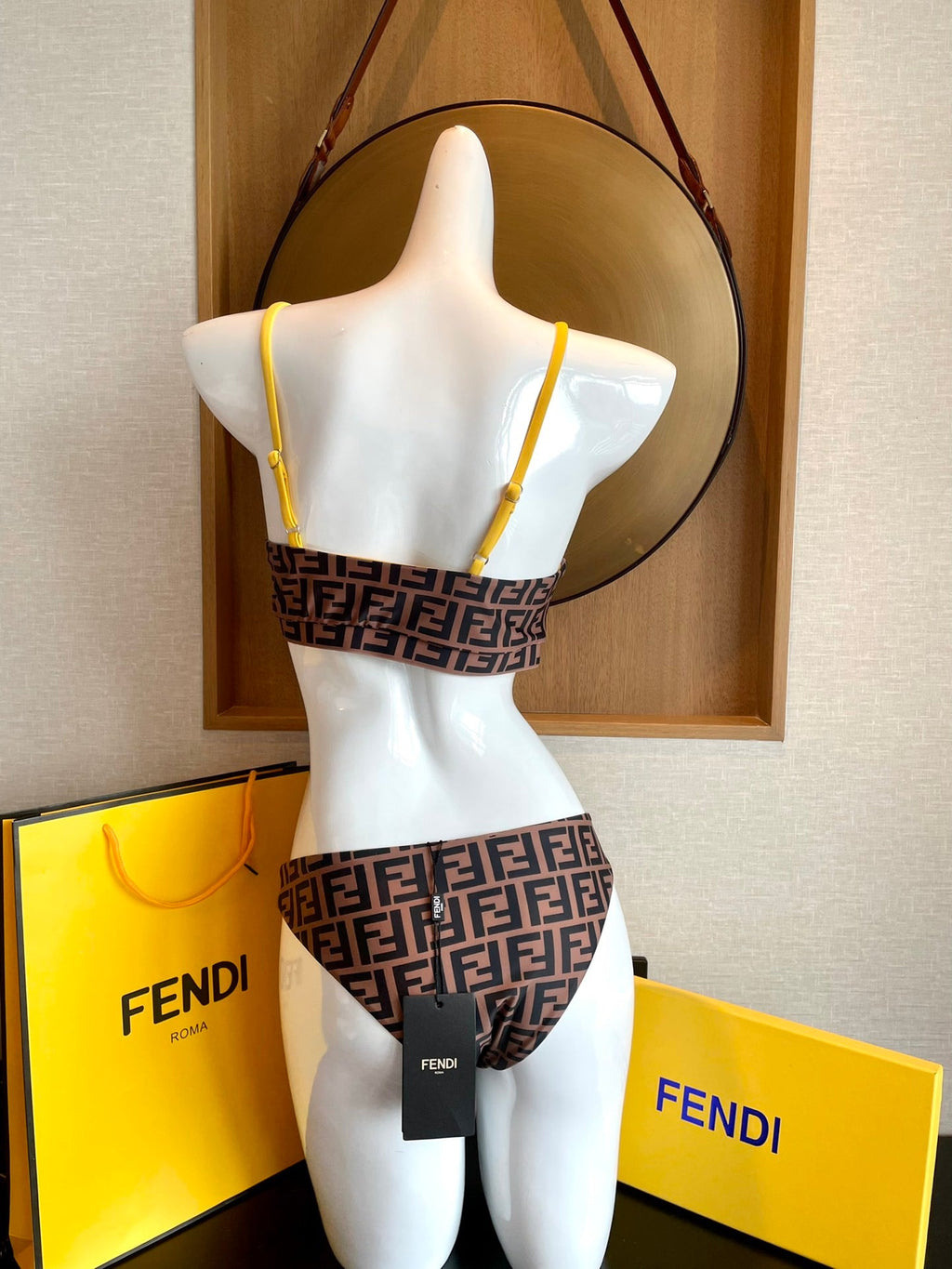 Fendi Versatile One-Piece Bikini Swimsuit