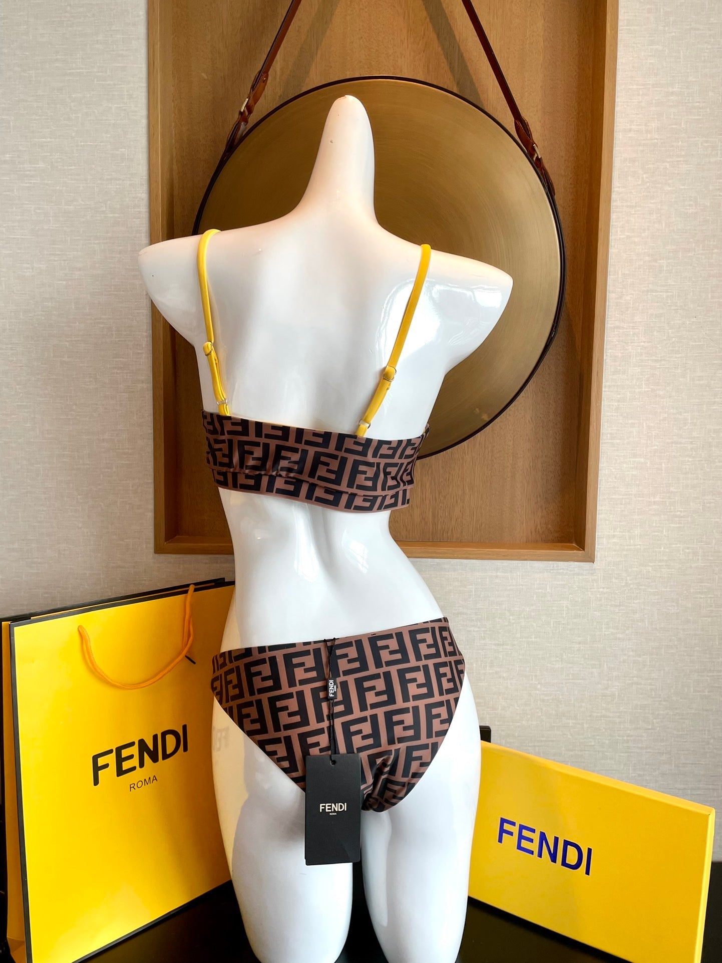 Fendi Versatile One-Piece Bikini Swimsuit