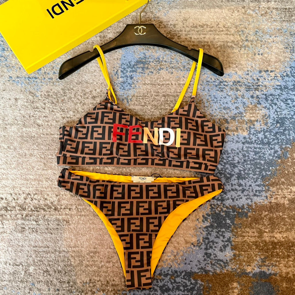 Fendi Versatile One-Piece Bikini Swimsuit