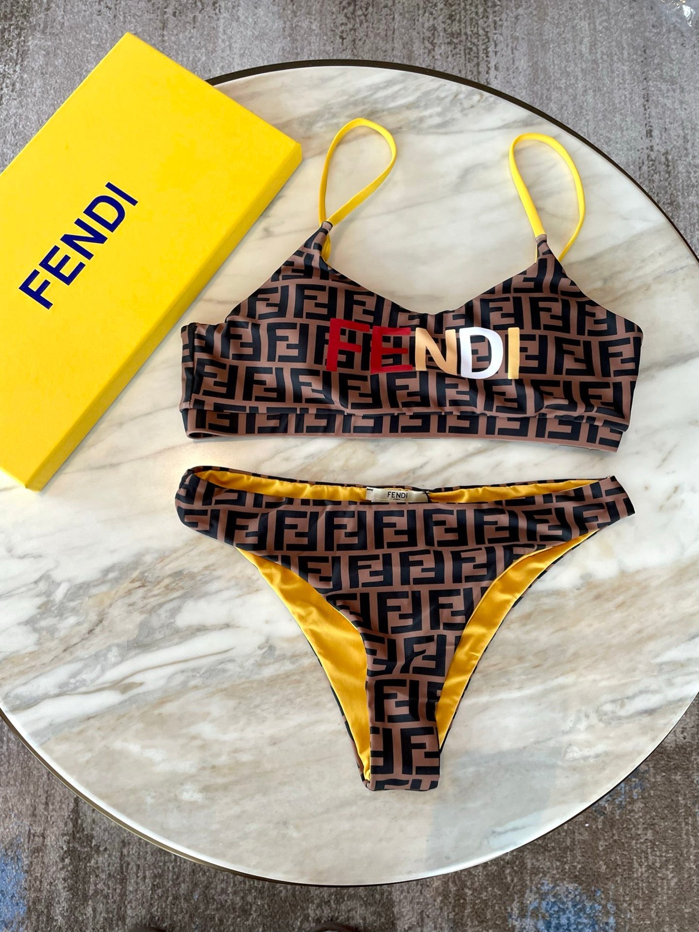 Fendi Versatile One-Piece Bikini Swimsuit