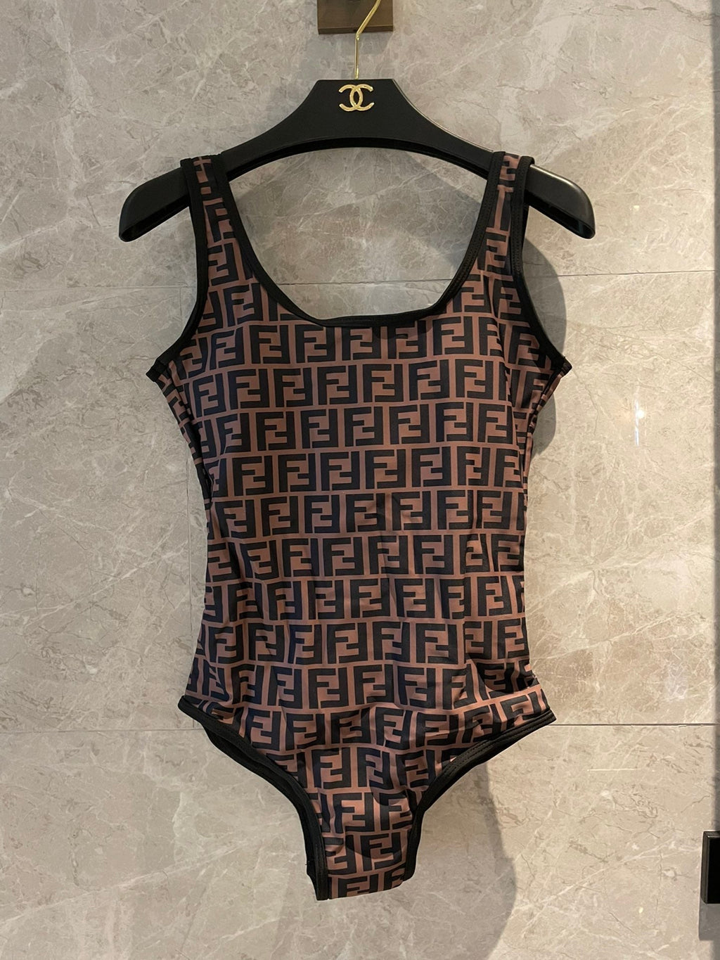 Fendi Versatile Backless One-Piece Swimsuit