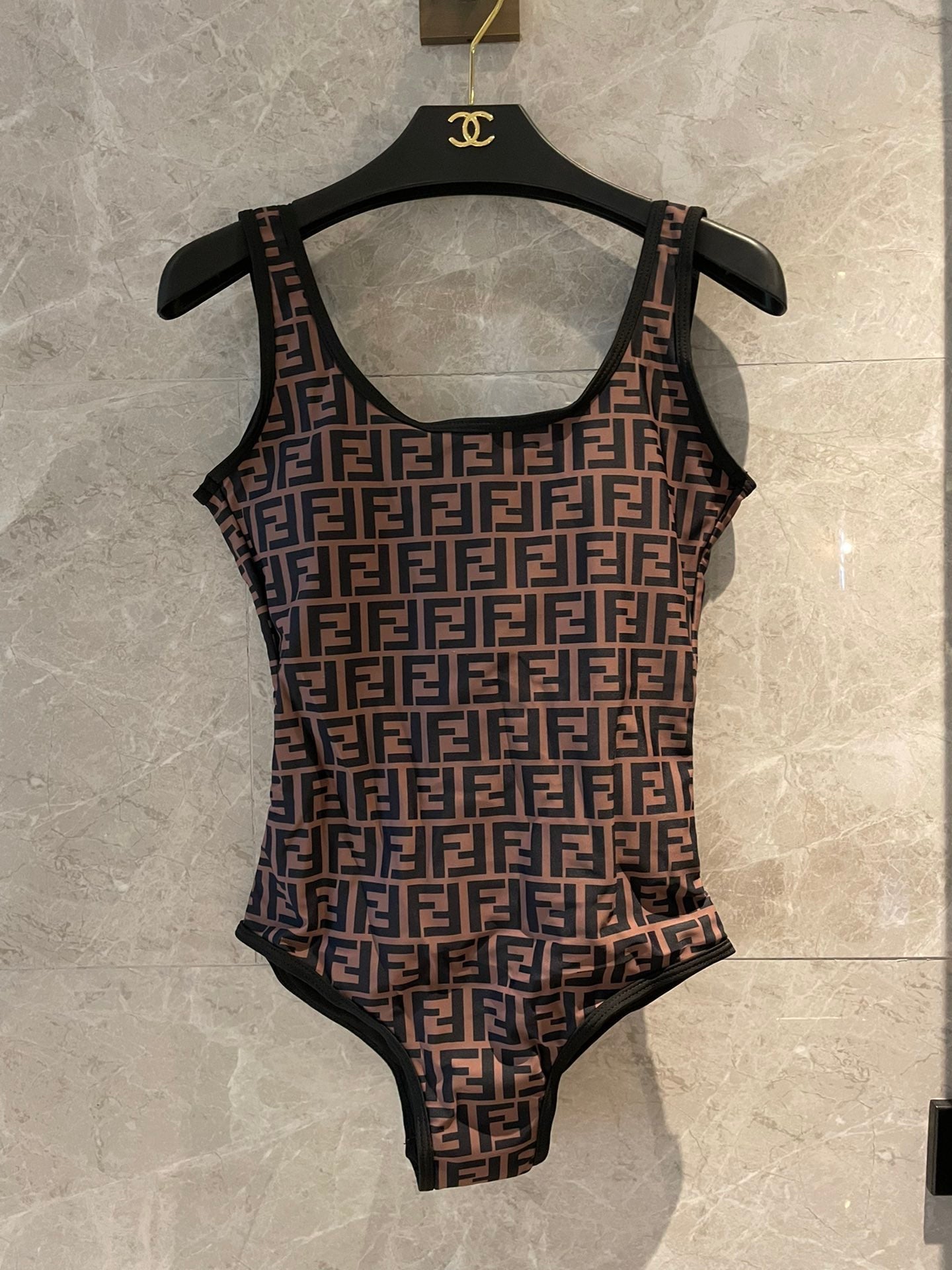 Fendi Versatile Backless One-Piece Swimsuit