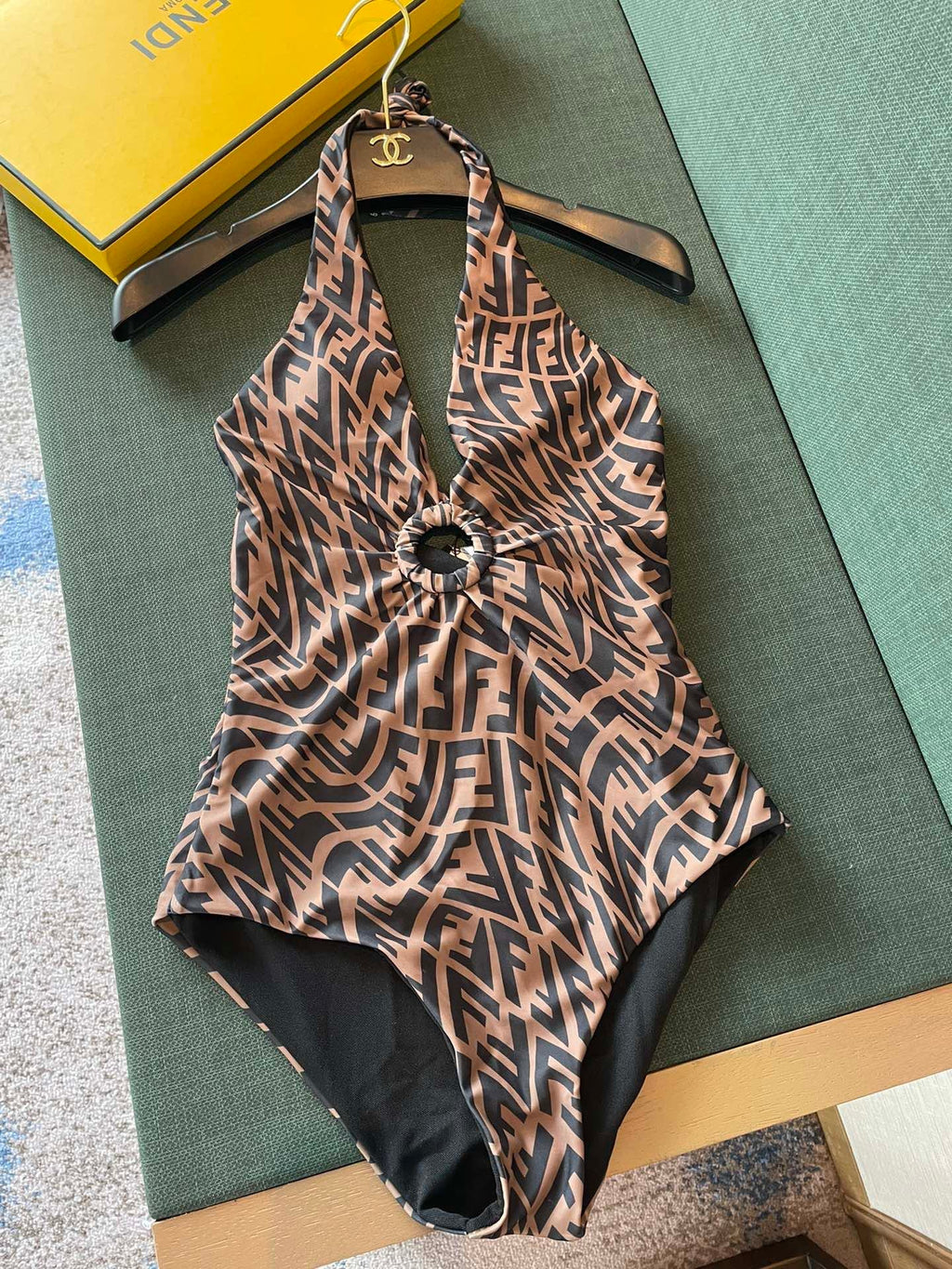 Fendi Versatile Backless One-Piece Swimsuit