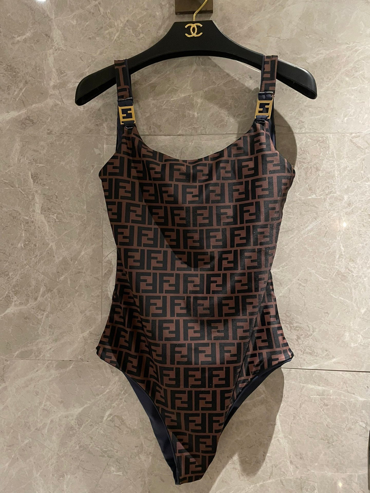 Fendi Versatile One-Piece Bikini Swimsuit