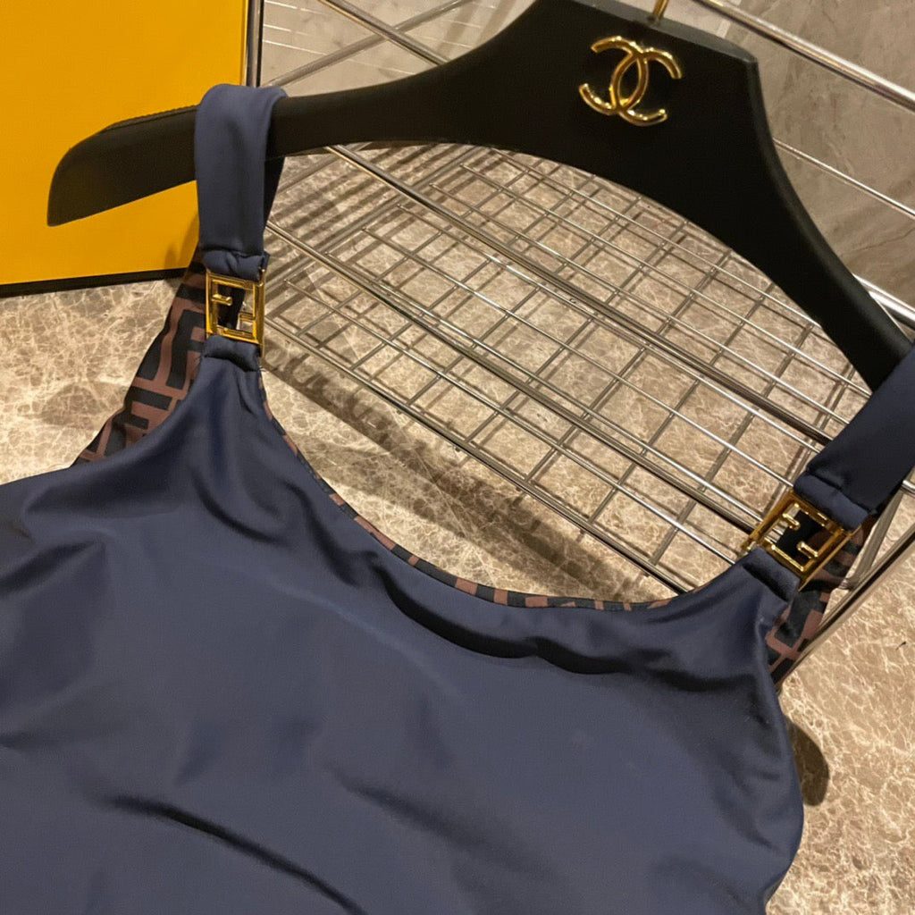 Fendi Versatile One-Piece Bikini Swimsuit