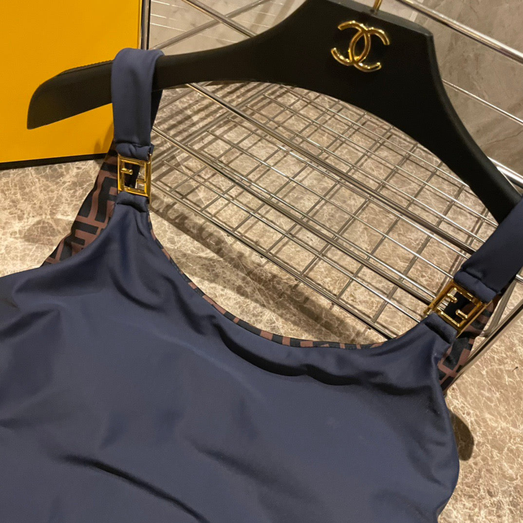 Fendi Versatile One-Piece Bikini Swimsuit