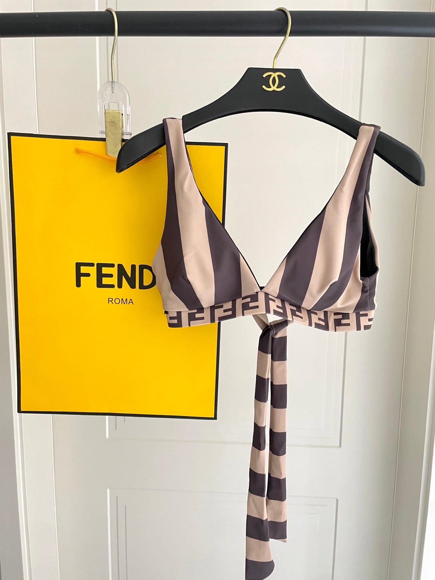 Fendi Versatile One-Piece Bikini Swimsuit