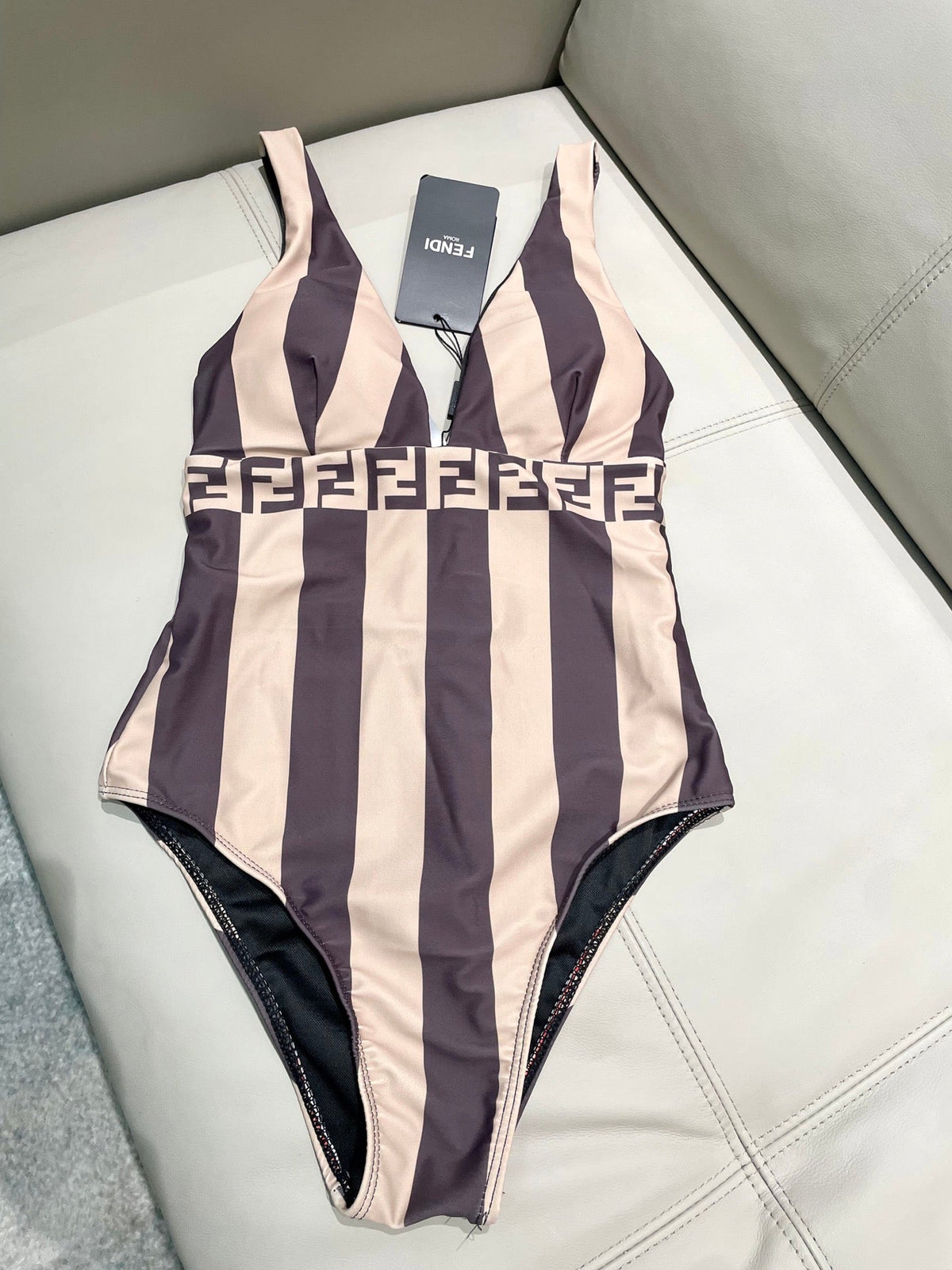 Fendi Versatile Backless One-Piece Swimsuit