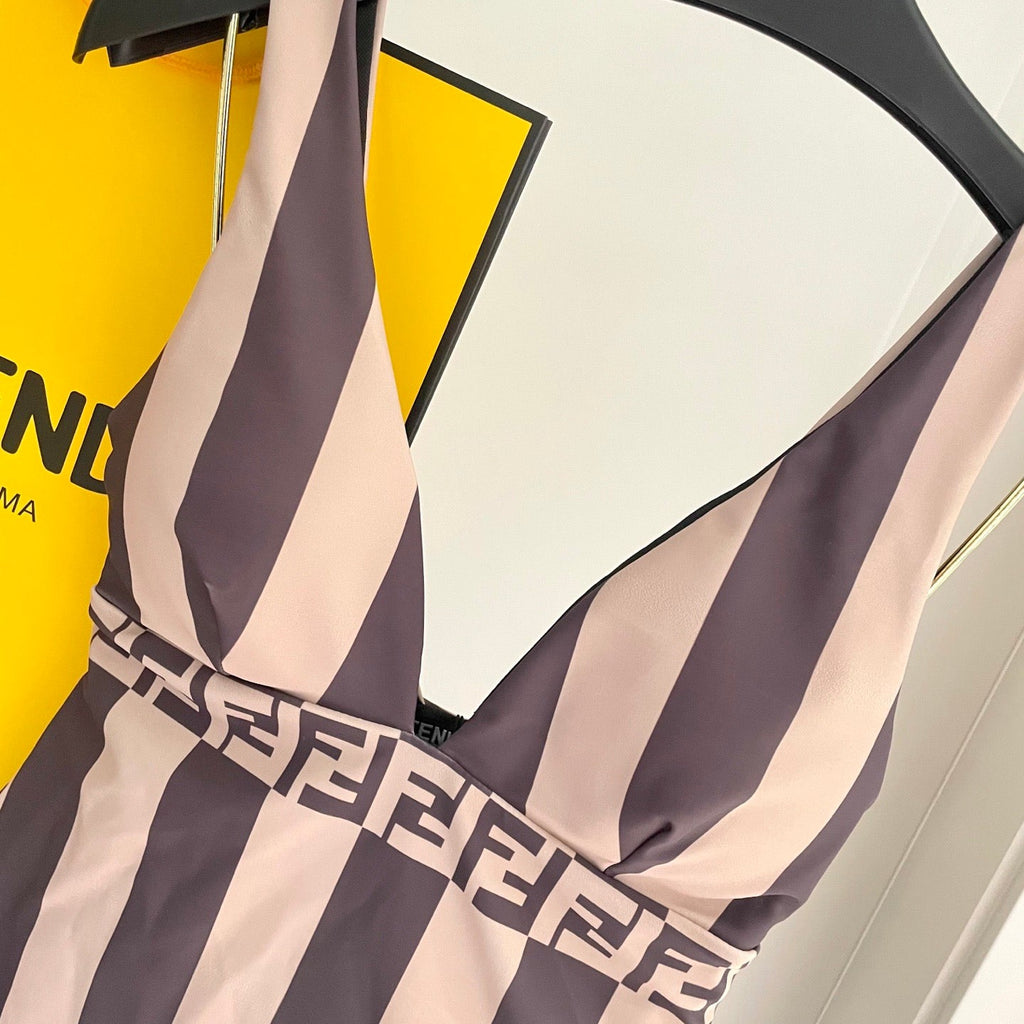 Fendi Versatile Backless One-Piece Swimsuit